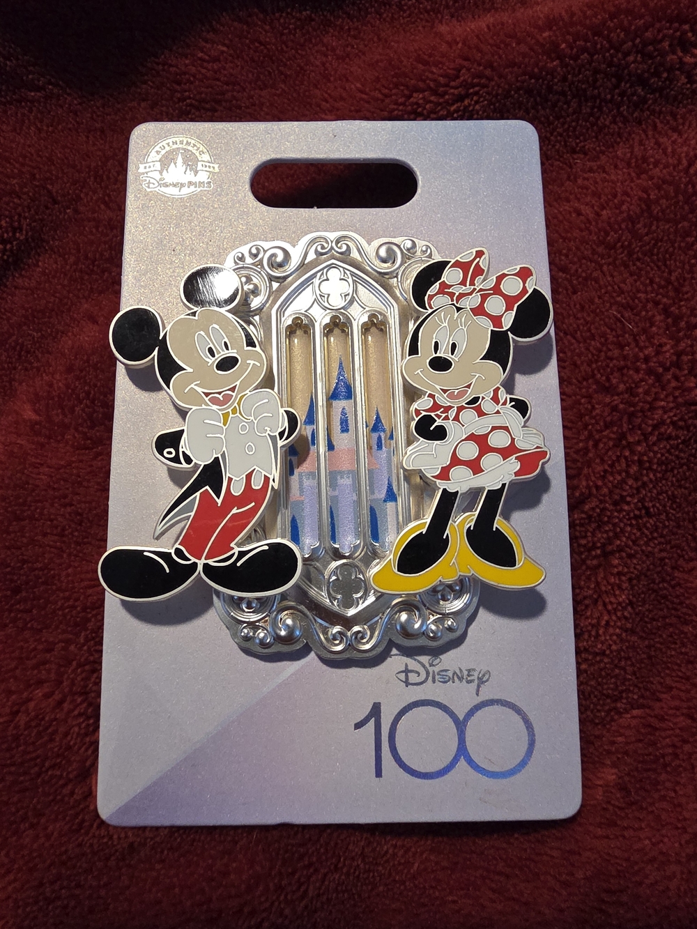 Disney 100 Build-A-Pin Mickey Minnie Castle 3-Pin Set NEW